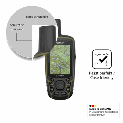 2x Screen Protector for Garmin GPSMAP 65s matte Flexible Glass 9H dipos