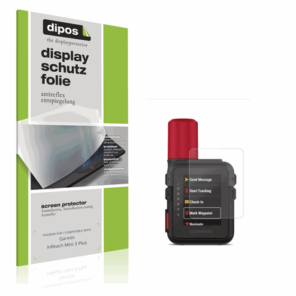 Matte Displayschutzfolie von dipos passend für Garmin inReach Mini 3 Plus, präziser Zuschnitt und blasenfrei montiert