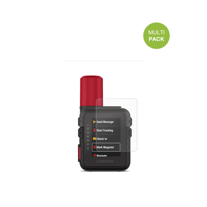 GarmininReach Mini 3 Plus mit aufgebrachter dipos Displayschutzfolie, die lästige Fingerabdrücke minimiert