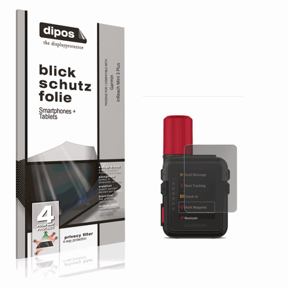 Blickschutzfolie von dipos passend für Garmin inReach Mini 3 Plus, präziser Zuschnitt und blasenfrei montiert