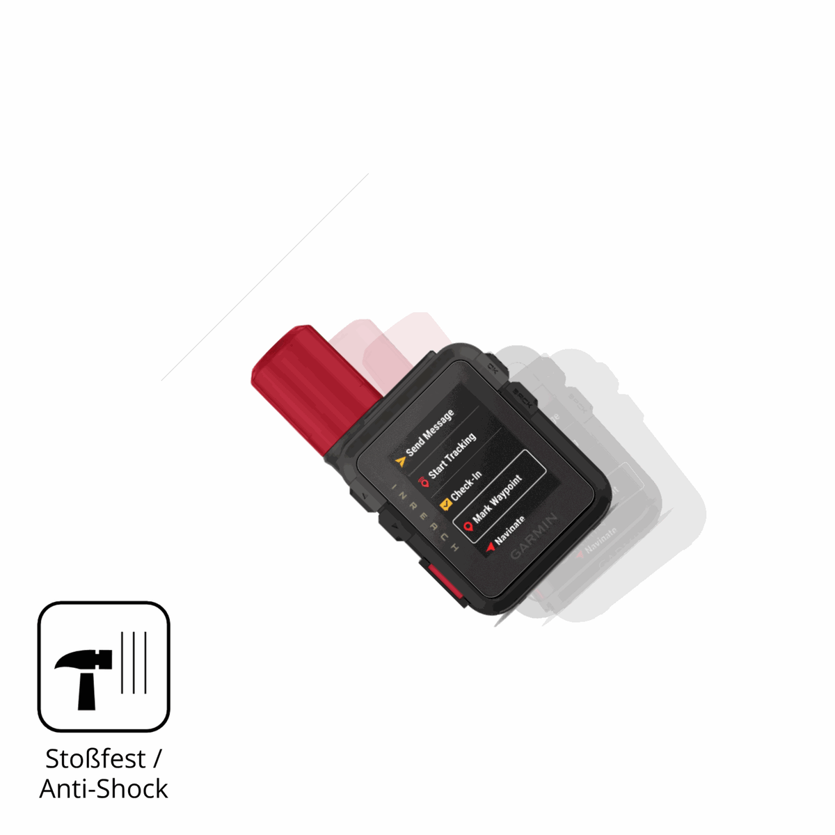 Schutz gegen Kratzer auf dem Garmin inReach Mini 3 Plus Glas durch Schlüssel, Stöße gegen die Tischkante oder Stürze