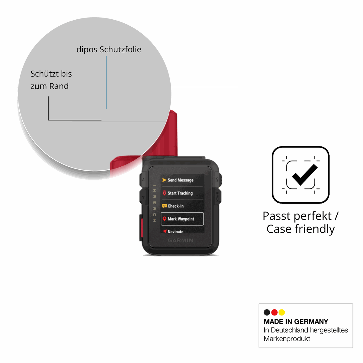 Schutzglasfolie mit optimaler Passform, zur Verwendung mit Hüllen geeignet
