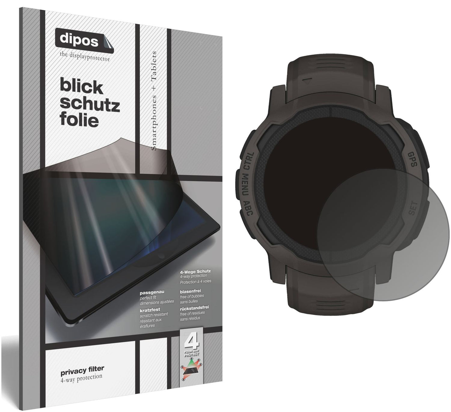 Screen Protector for Garmin Instinct 2 (45mm) Privacy Filter 4-Way Protection