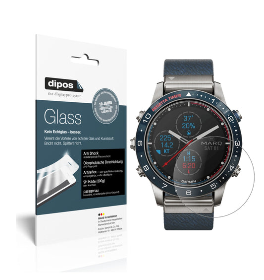 Matte Displayschutzfolie von dipos passend für Garmin MARQ Captain, 9H kratzfest und blasenfrei montiert
