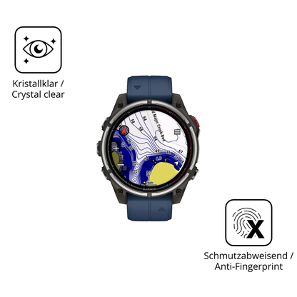 Flexible TPU-Folie passend zugeschnitten für Garmin quatix 8 Pro 47mm, vollständige Abdeckung