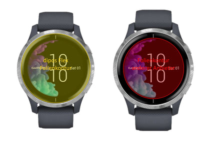 3x Screen Protector for Garmin Venu (43mm) Protective Film covers 100% Flex
