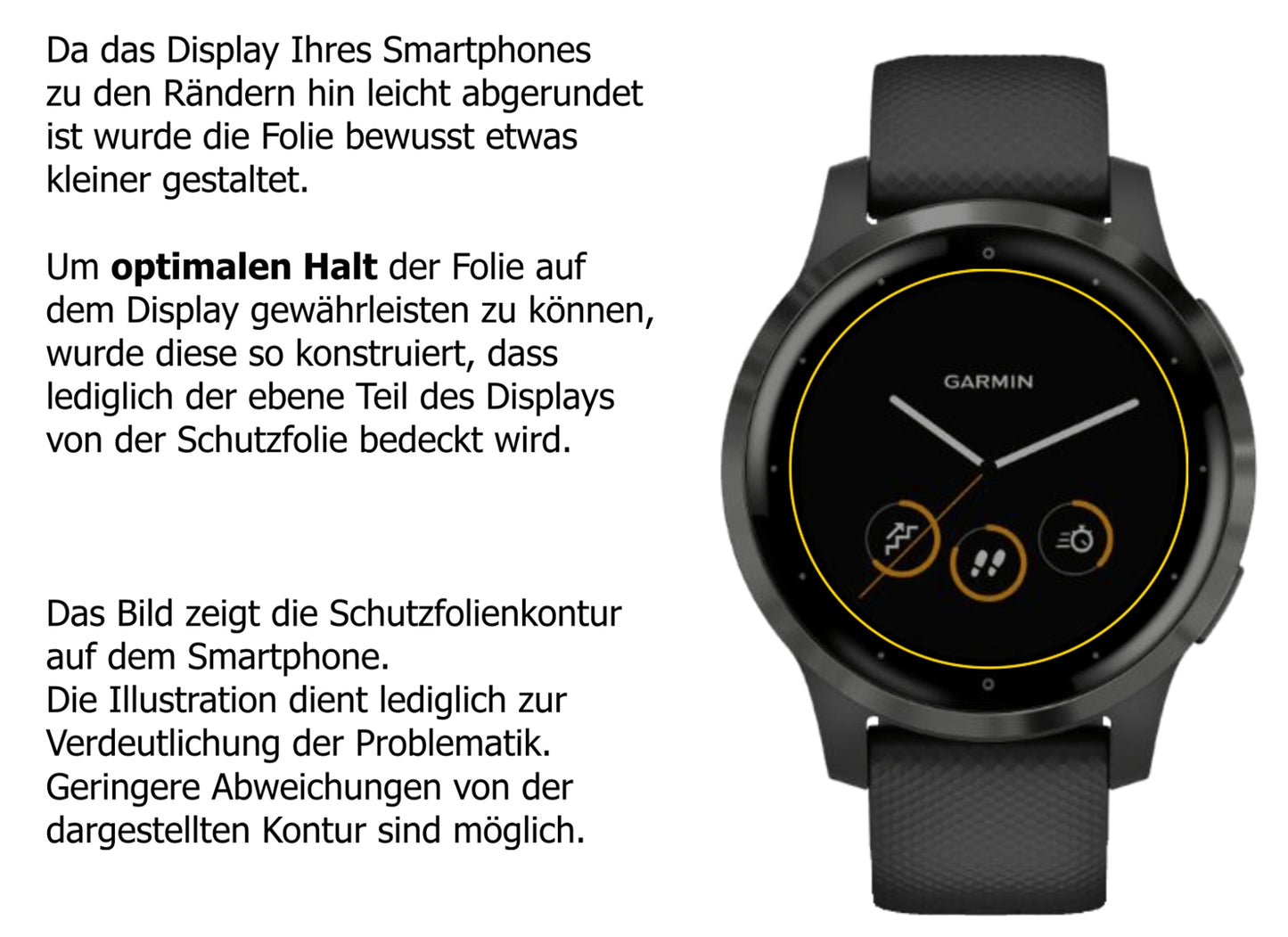 6x Schutzfolie matt für Garmin Vivoactive 4s (40mm) Display-Schutzfolie
