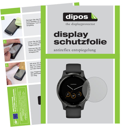 6x Schutzfolie matt für Garmin Vivoactive 4s (40mm) Display-Schutzfolie