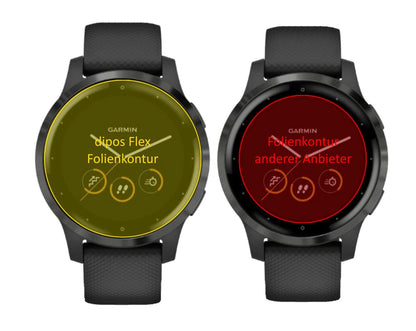 dipos FLEX 2x Clear Screen Protector for Garmin Vivoactive 4s (40mm)