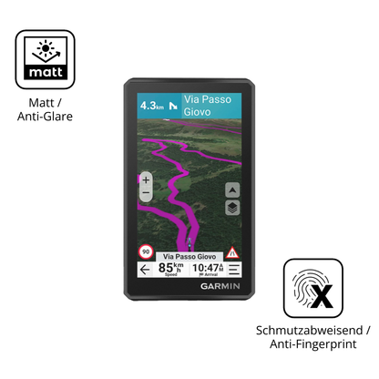 Dünne und entspiegelnde Folie passend zugeschnitten für Garmin zumo XT3 4.7 Zoll