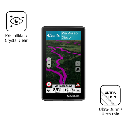 Dünne und klare Folie passend zugeschnitten für Garmin zumo XT3 4.7 Zoll