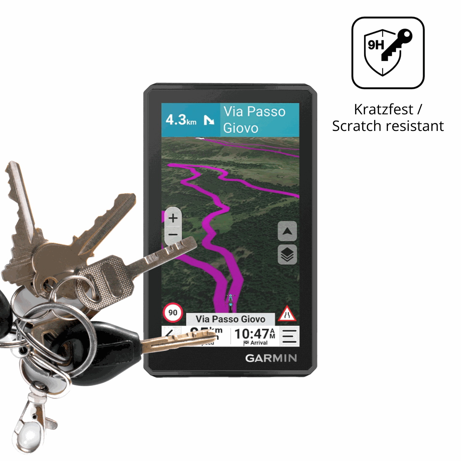 dipos Displayschutz für Garmin zumo XT3 4.7 Zoll, mattierte Oberfläche, robuste Festigkeit und perfekte Passform