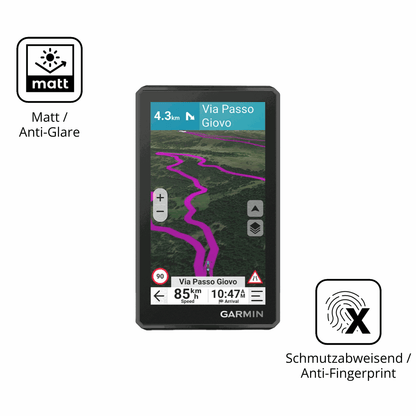 9H Hartbeschichtete, flexible Folie passend zugeschnitten für Garmin zumo XT3 4.7 Zoll