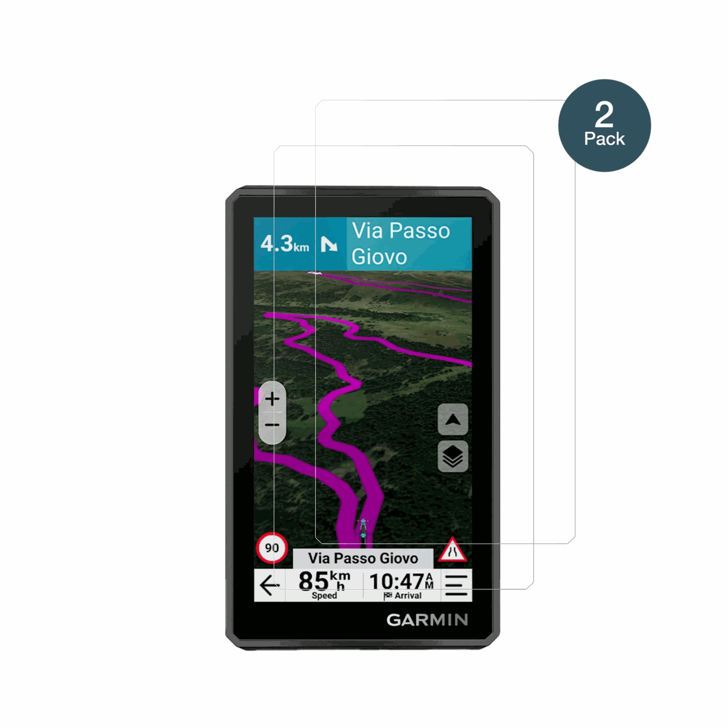 Garminzumo XT3 4.7 Zoll mit aufgebrachter dipos Flex Schutzfolie, glasklare Darstellung ohne Einschränkungen