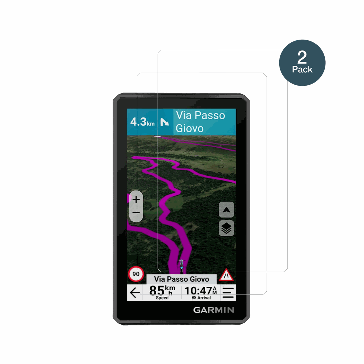 Garminzumo XT3 4.7 Zoll mit aufgebrachter dipos Flex Schutzfolie, glasklare Darstellung ohne Einschränkungen