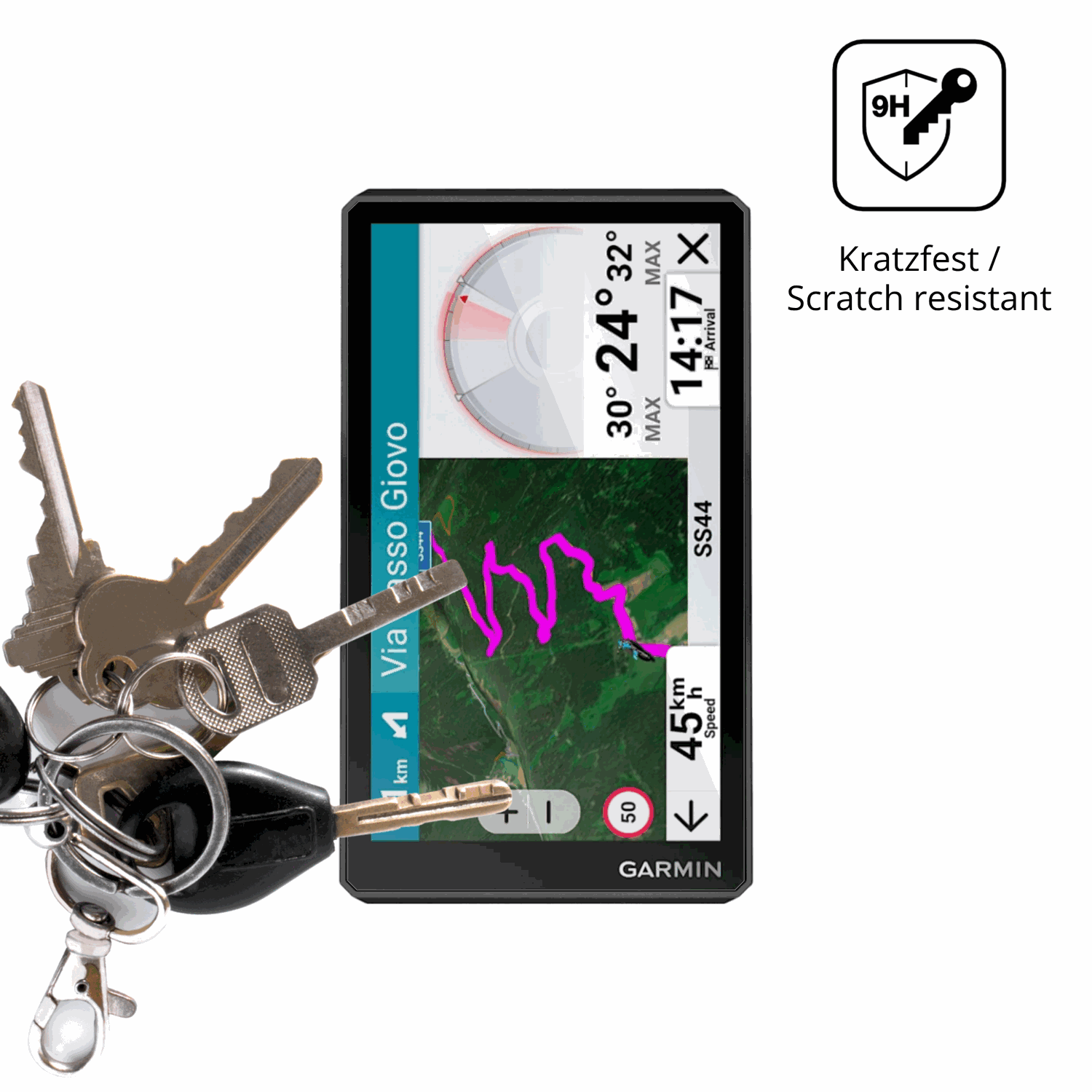 dipos Displayschutz für Garmin zumo XT3 6 Zoll, transparente Oberfläche, perfekte Passform auch für die Rundungen