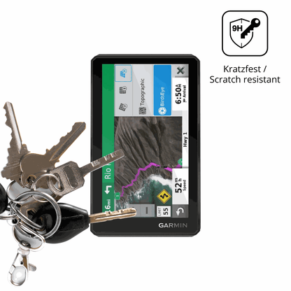 dipos Displayschutz für Garmin zumo XT Tread 5,5 Zoll, transparente Oberfläche, perfekte Passform auch für die Rundungen