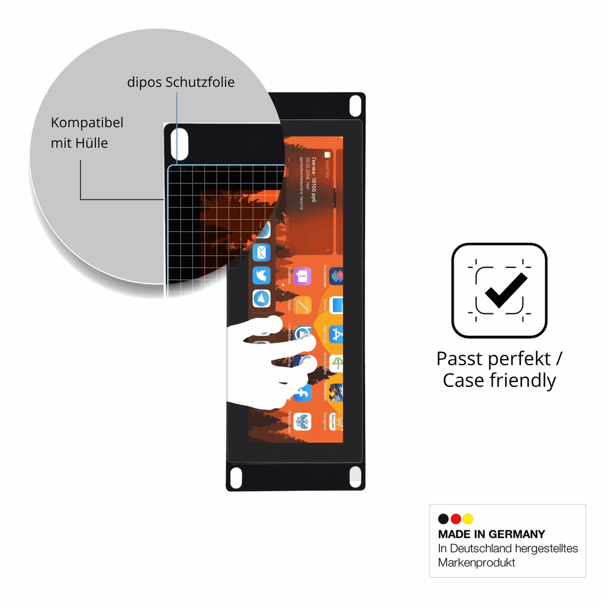2x Screen Protector for GeeekPi DP-0059 7.84 Zoll Protection Anti Glare dipos