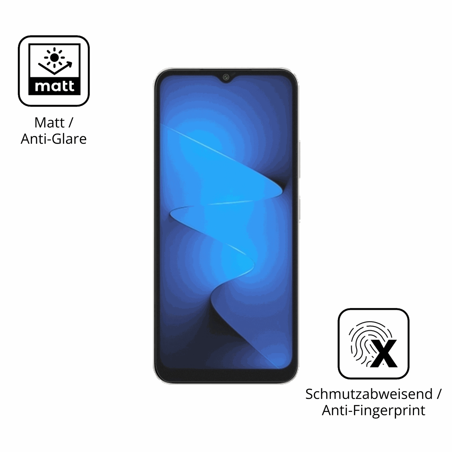 Dünne und entspiegelnde Folie passend zugeschnitten für General Mobile Era 30 Pro