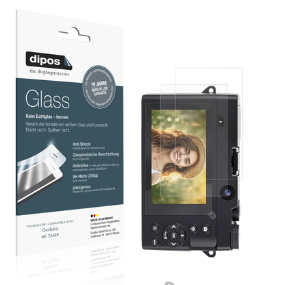 Matte Displayschutzfolie von dipos passend für Gerbala 4K 75MP, 9H kratzfest und blasenfrei montiert