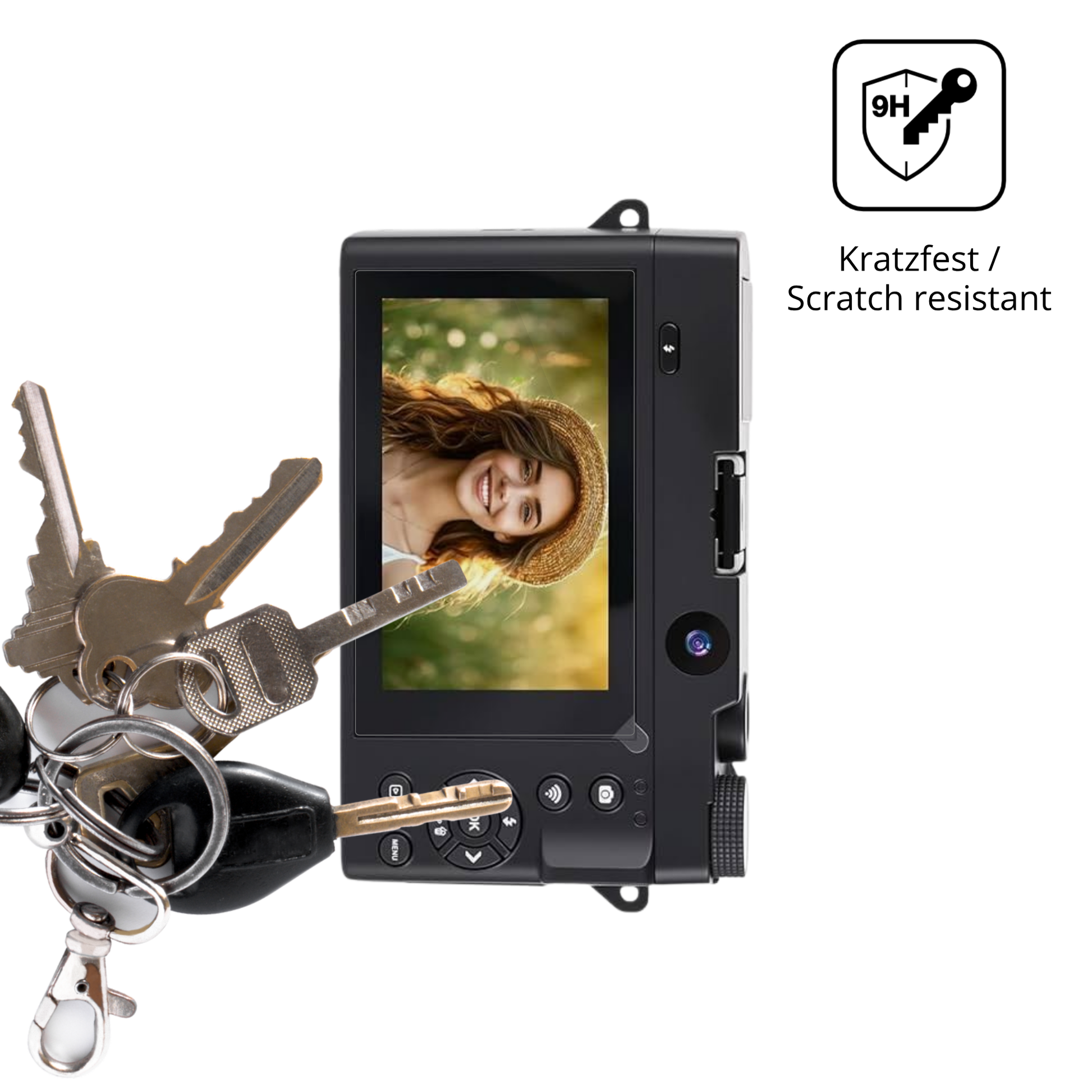 dipos Displayschutz für Gerbala 4K 75MP, transparente Oberfläche, perfekte Passform auch für die Rundungen
