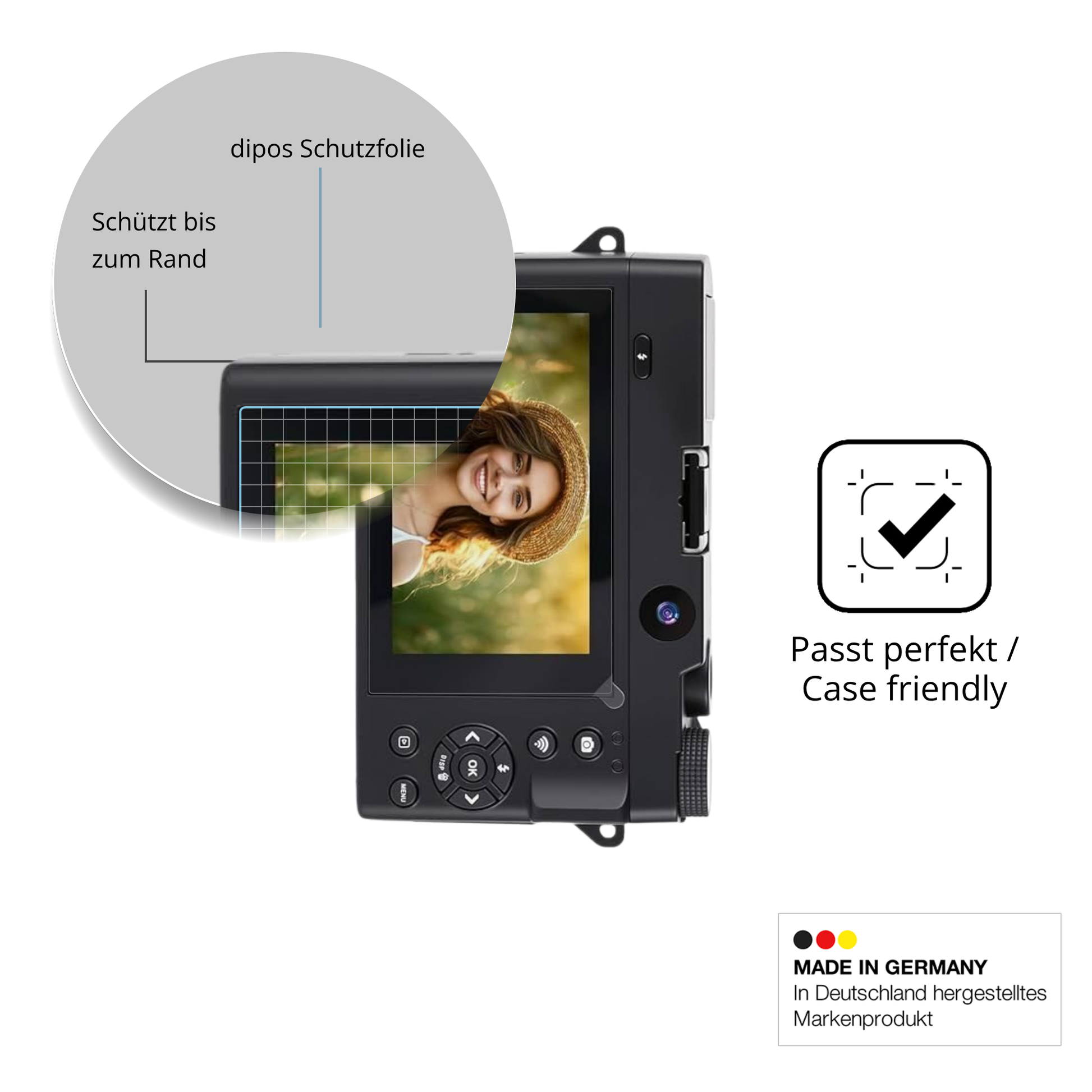 Besonders flexibler Displayschutz mit Anti-Shock-Schicht im Materialmix