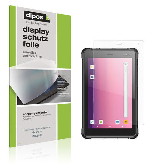Matte Displayschutzfolie von dipos passend für geshemmtk6877, präziser Zuschnitt und blasenfrei montiert