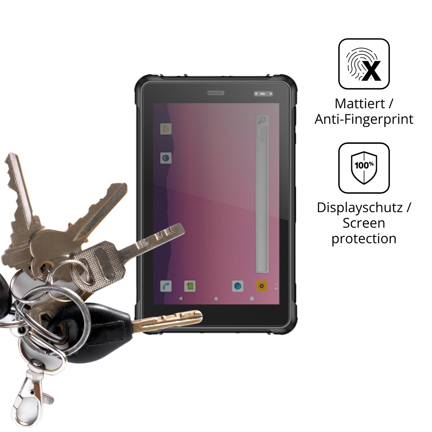 dipos Displayschutz für geshemmtk6877, mattierte Oberfläche, Blickschutzfilter und perfekter Passform