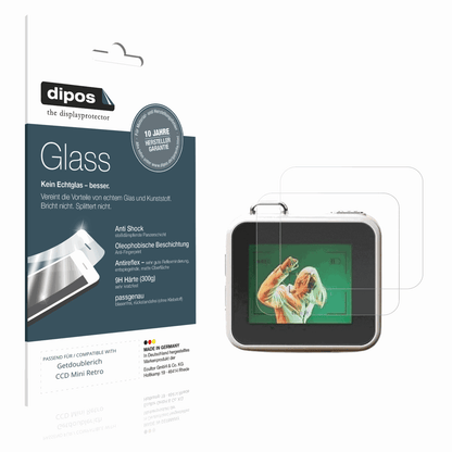 Matte Displayschutzfolie von dipos passend für Getdoublerich CCD Mini Retro, 9H kratzfest und blasenfrei montiert