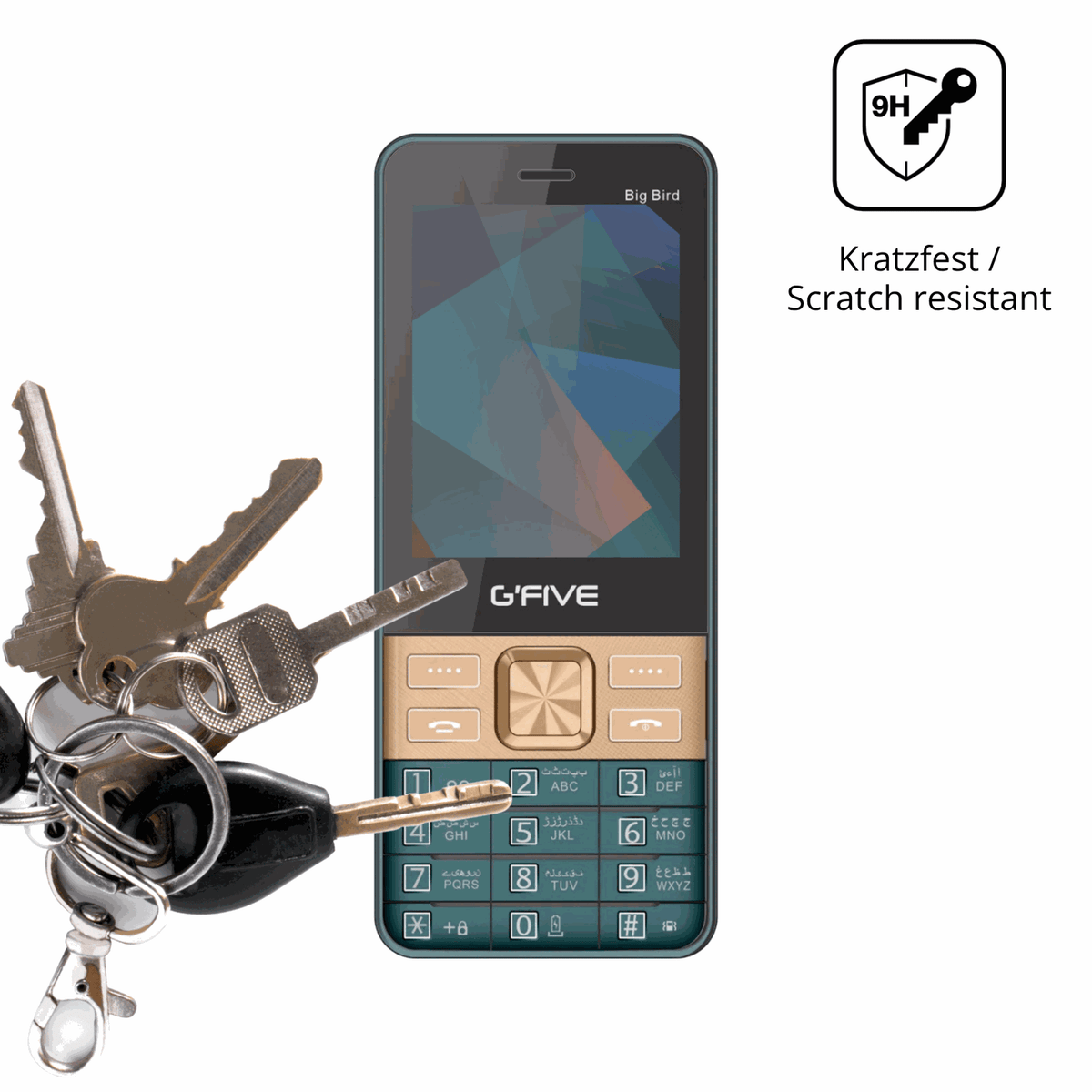 dipos Displayschutz für GFive Big Bird New, transparente Oberfläche, perfekte Passform auch für die Rundungen