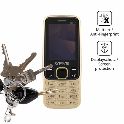 dipos Displayschutz für GFive G3310 New, mattierte Oberfläche, Blickschutzfilter und perfekter Passform