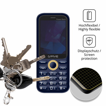 dipos Displayschutz für GFive Power Bank, mit Blickschutzfilter und perfekter Passform auch für die Rundungen
