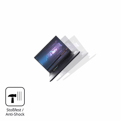 Schutz gegen Kratzer auf dem Gigabyte Aorus 16X 2024 Glas durch Schlüssel, Stöße gegen die Tischkante oder Stürze