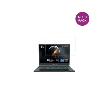 GigabyteG6 2023 mit aufgebrachter dipos Displayschutzfolie, glasklare Darstellung ohne Einschränkungen