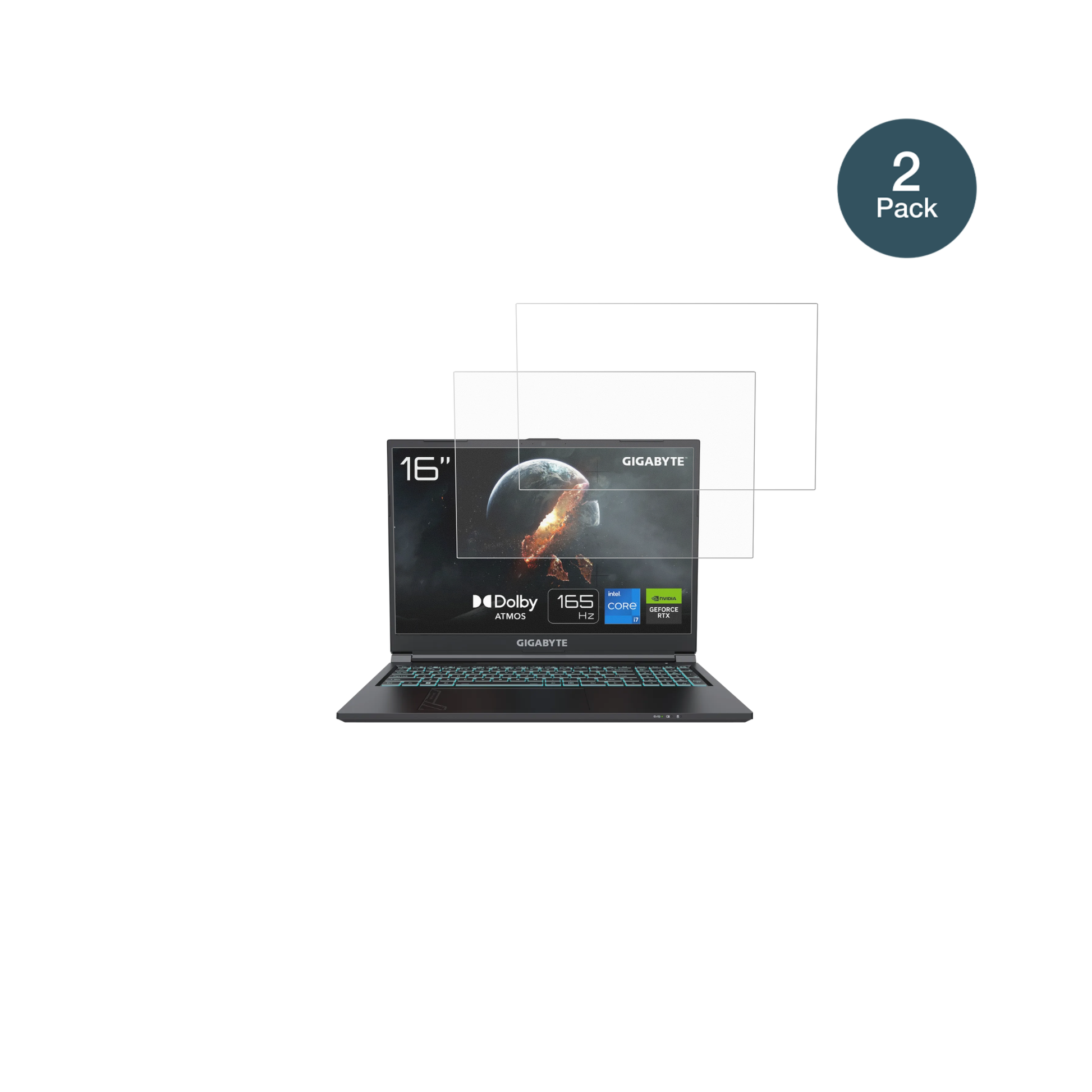 GigabyteG6 2023 mit aufgebrachter dipos Panzerfolie, die lästige Fingerabdrücke minimiert