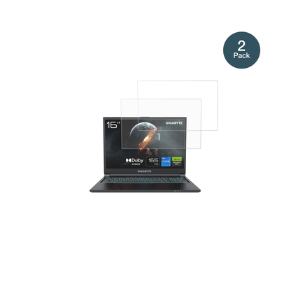 GigabyteG6 2023 mit aufgebrachter dipos Panzerfolie, die lästige Fingerabdrücke minimiert