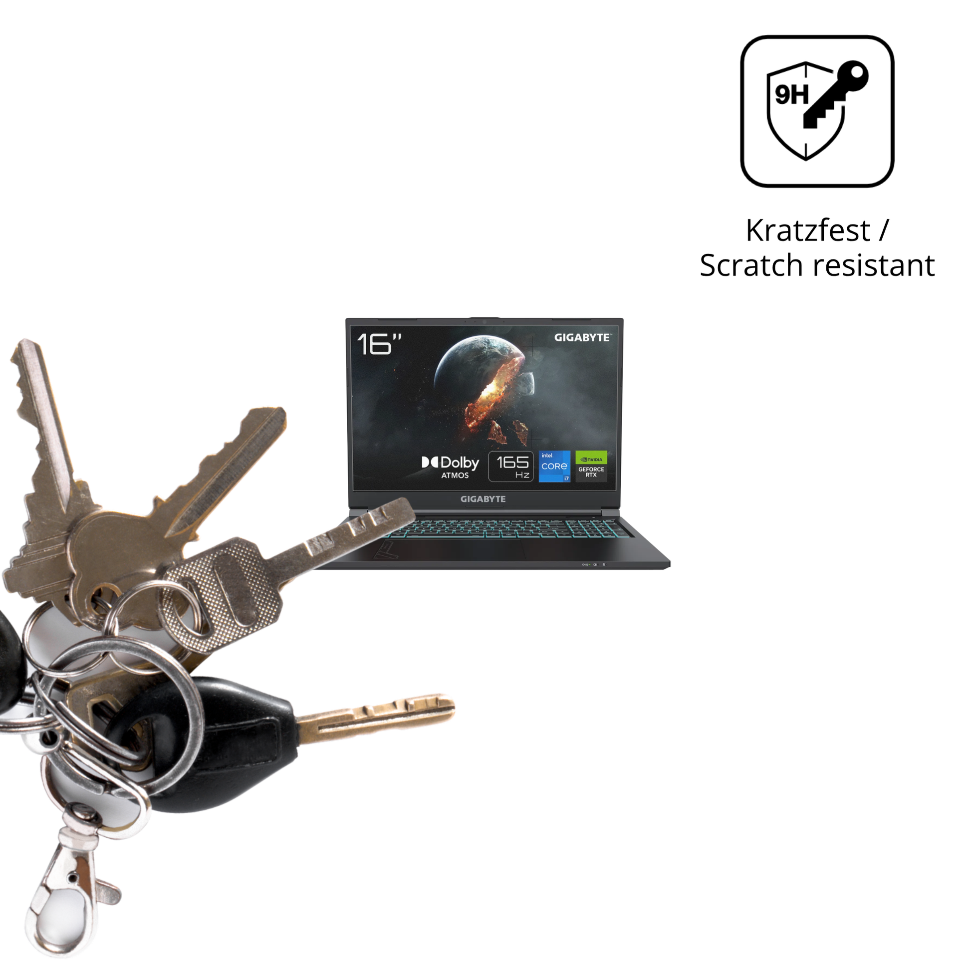 dipos Displayschutz für Gigabyte G6 2023, mattierte Oberfläche, robuste Festigkeit und perfekte Passform