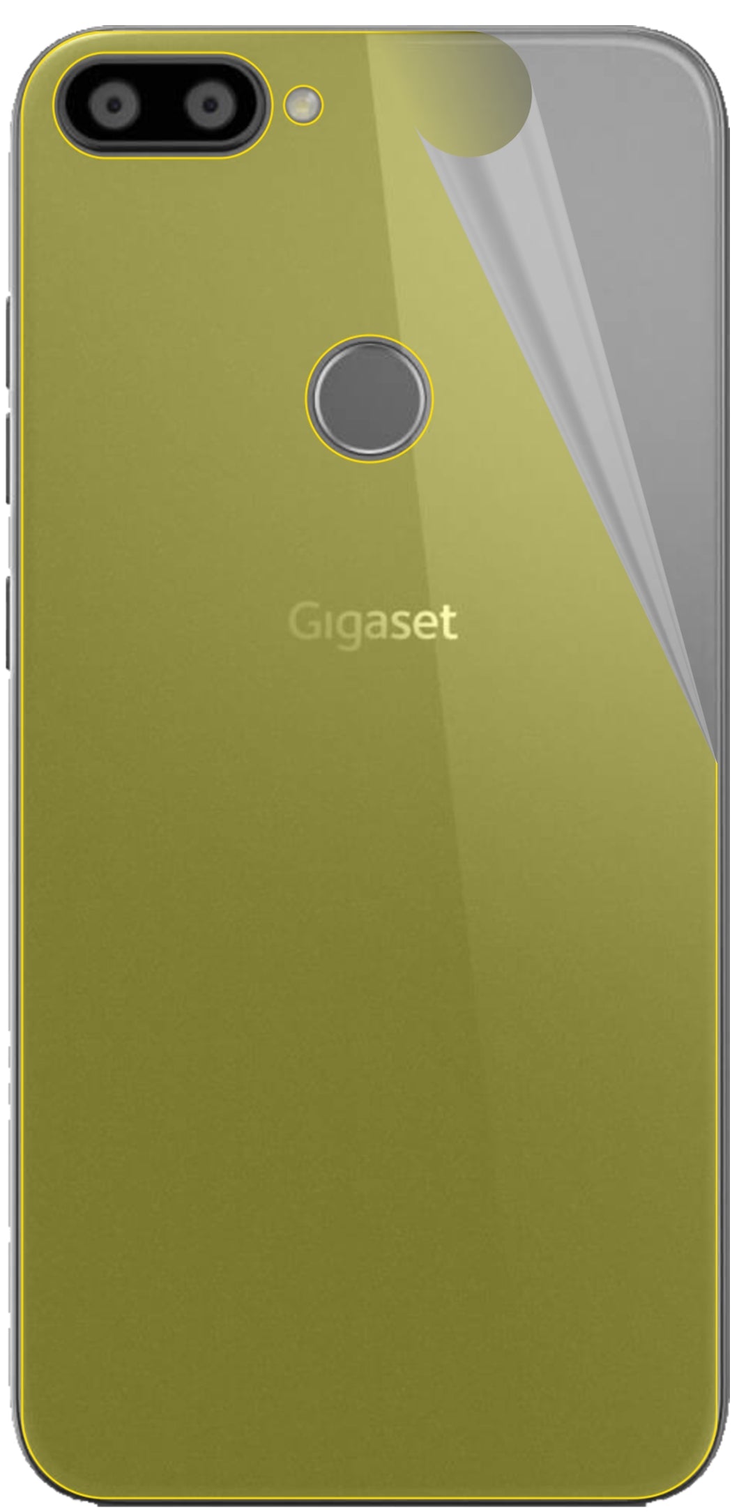 dipos Displayschutz für Gigaset GS195 Pummelphone Rückseite, transparente Oberfläche, geringe Dicke und perfekte Passform