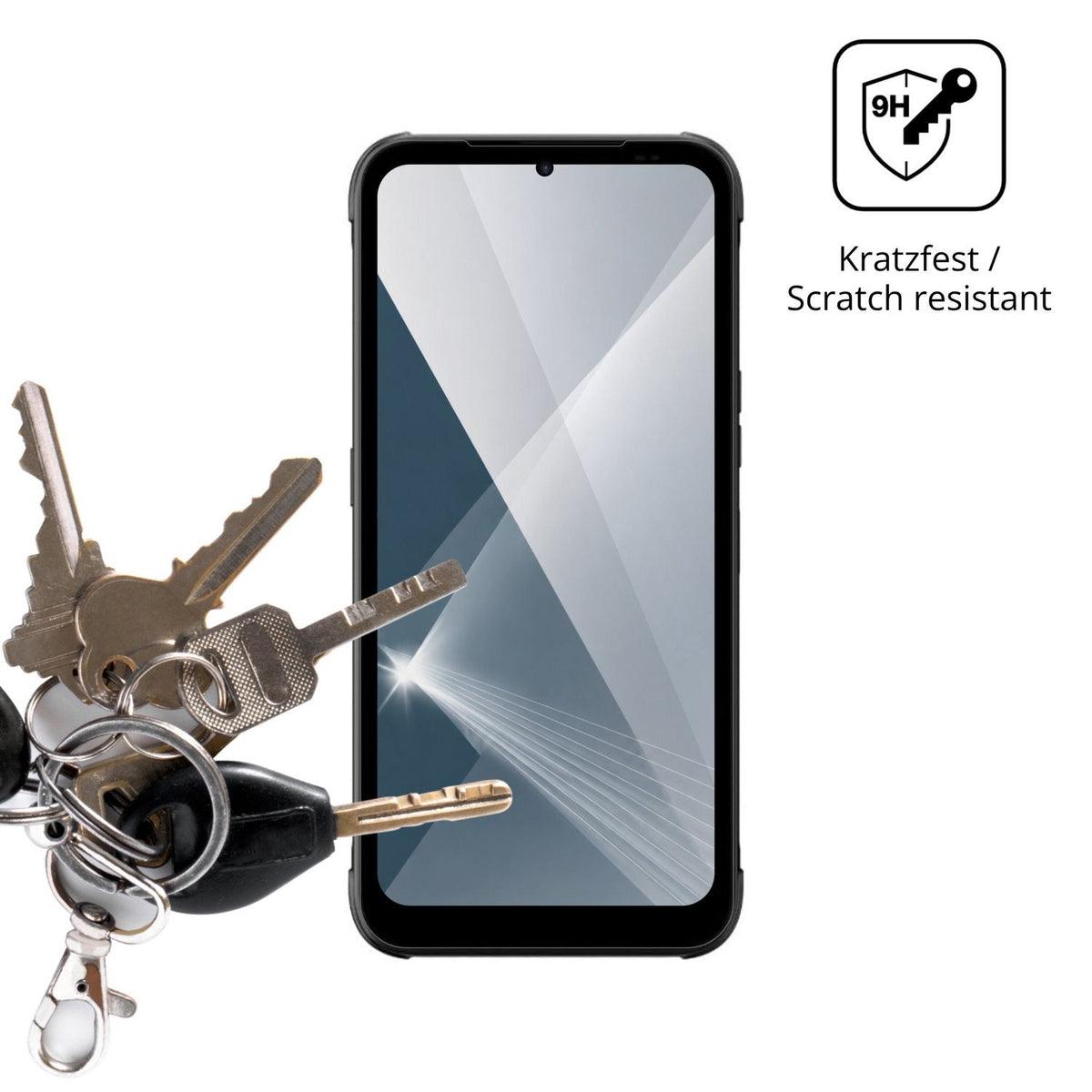dipos Displayschutz für Gigaset GX30, transparente Oberfläche, perfekte Passform auch für die Rundungen