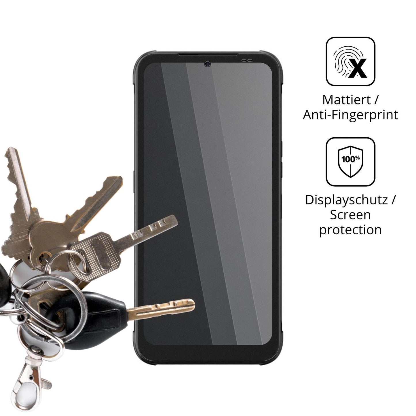 dipos Displayschutz für Gigaset GX30, mattierte Oberfläche, Blickschutzfilter und perfekter Passform