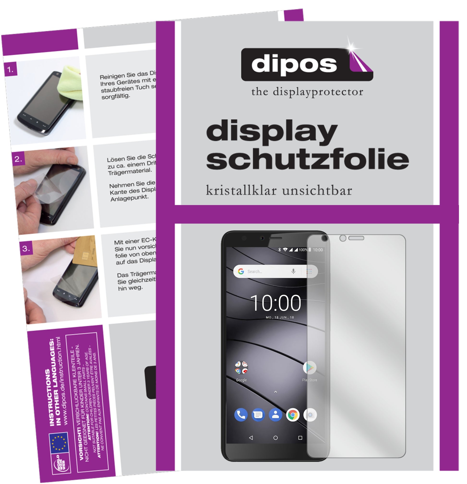 Kristallklare, dünne Schutzfolie: Kratzfest & passgenau für Gigaset-GS100