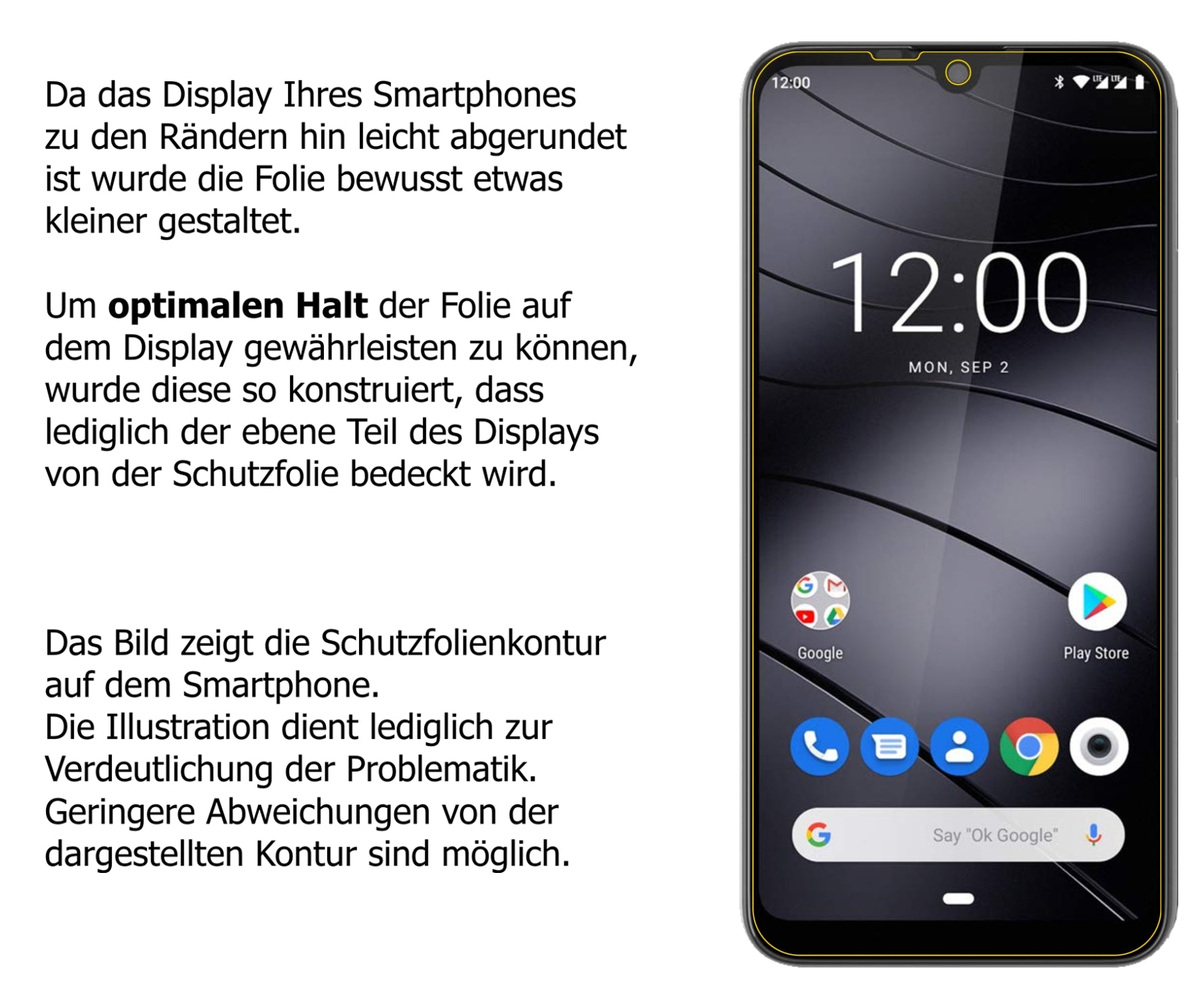 Privatsphäre-Schutz durch Sichtschutz-Folie passend zugeschnitten für Gigaset GS190