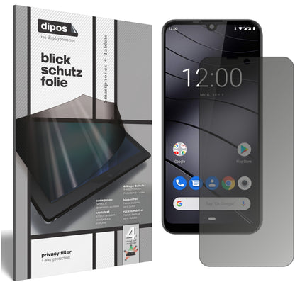 Blickschutzfolie von dipos passend für Gigaset GS190, präziser Zuschnitt und blasenfrei montiert