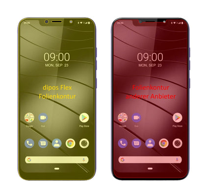 3x Screen Protector for Gigaset GS195 Protective Film covers 100% dipos Flex