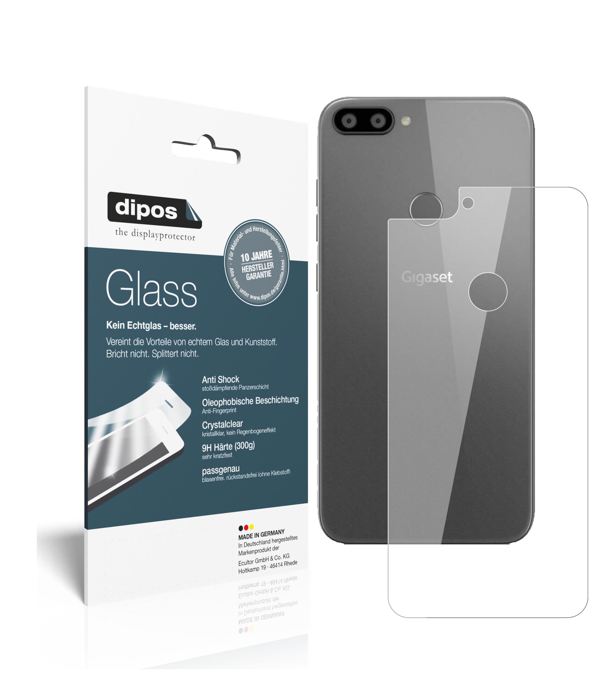 Perfekte Passform und ultimative Qualität: Unser 9H Panzerglas bietet Schutz für Gigaset-GS195 Rückseite