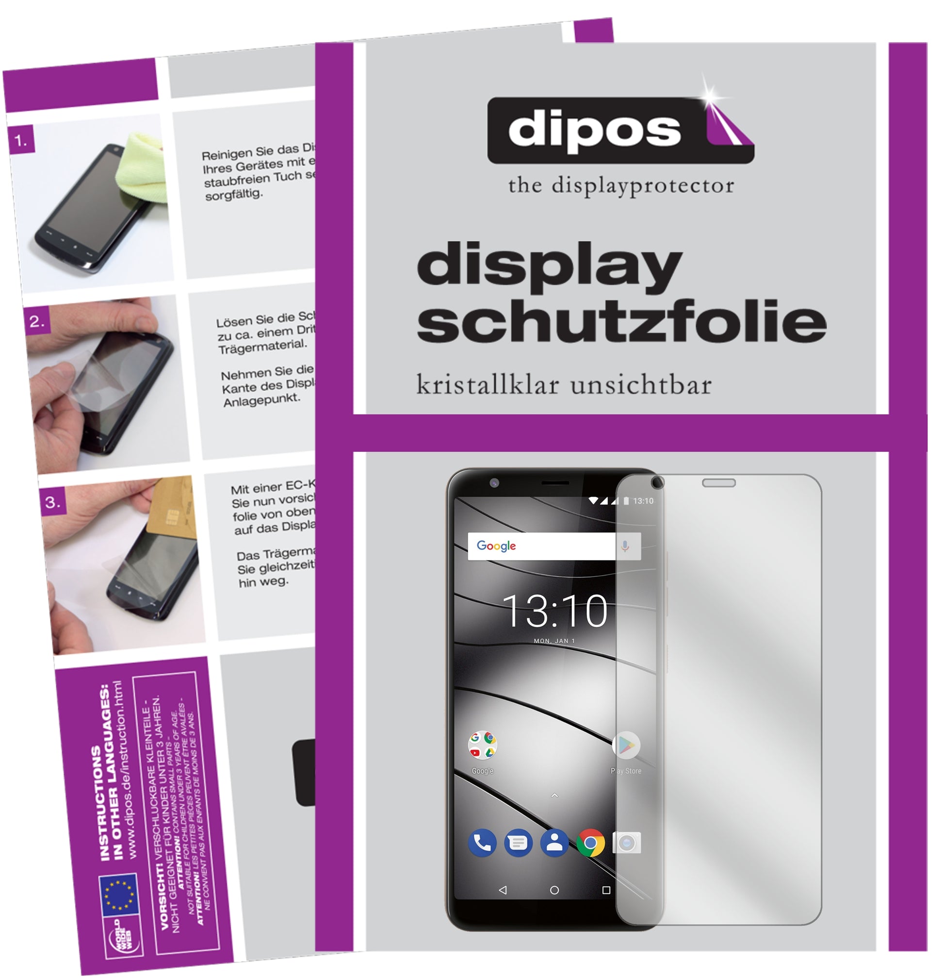 Kristallklare, dünne Schutzfolie: Kratzfest & passgenau für Gigaset-GS280