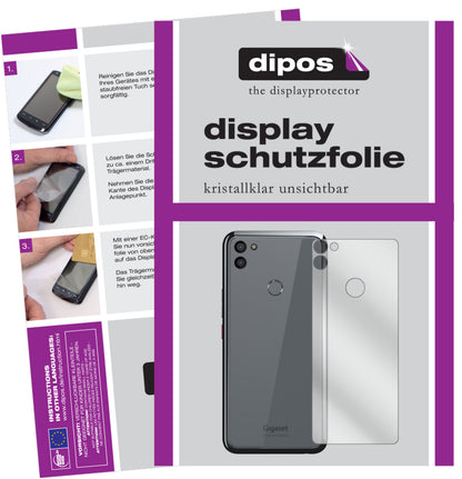 Klare Displayschutzfolie von dipos passend für Gigaset GS5 Rückseite, präziser Zuschnitt und blasenfrei montiert