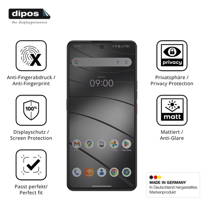 Privatsphäre-Schutz durch Sichtschutz-Folie passend zugeschnitten für Gigaset GS6