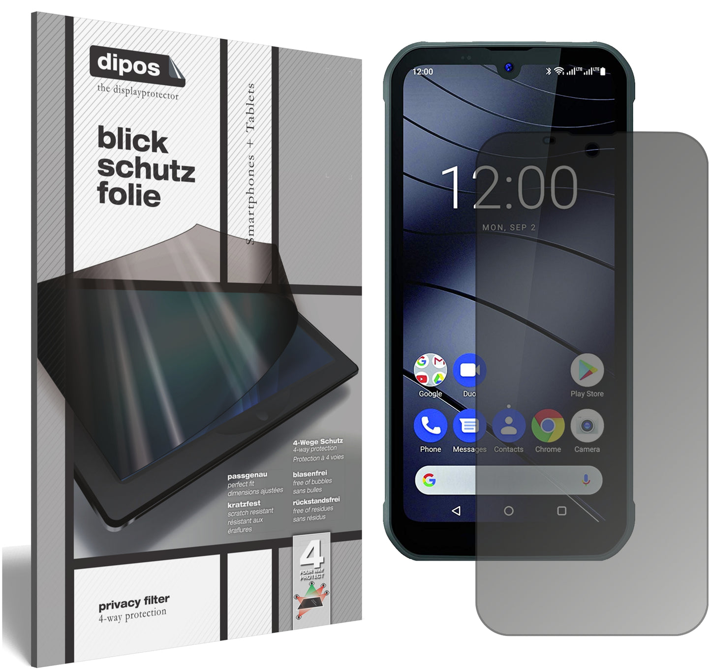Blickschutzfolie von dipos passend für Gigaset GX290, präziser Zuschnitt und blasenfrei montiert