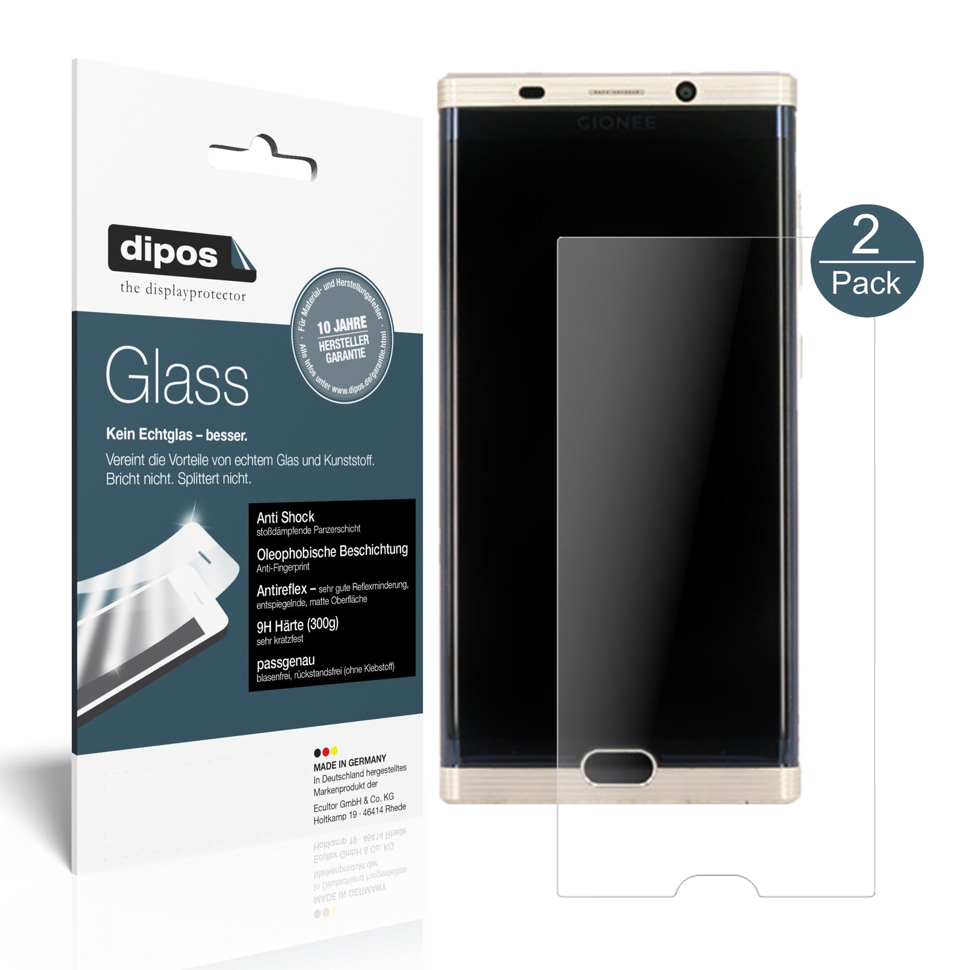 Mattes Panzerglas: Schutz vor Brüchen, Fingerabdrücken und Bildschirmblendung für Gionee-M2017